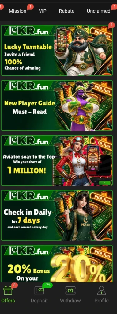 PKR Fun bonuses