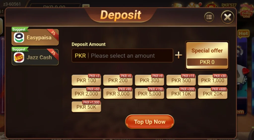 z3 game deposit